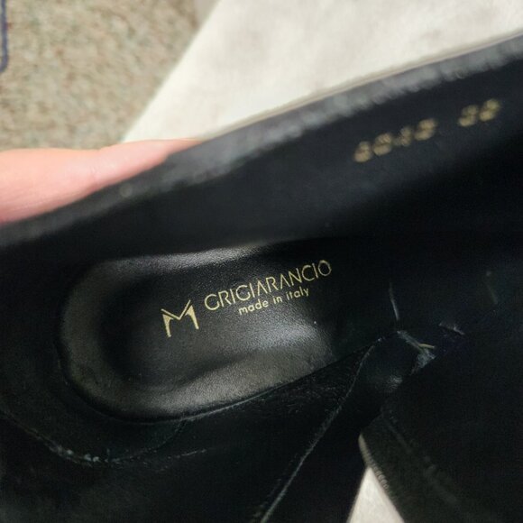 GRIGIARANCIO Suede Booties Black Made in Italy Size EU 39 - Picture 8 of 11